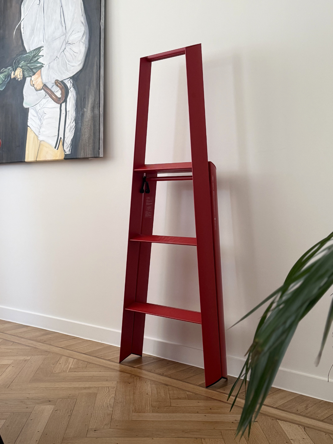 Hasegawa Lucano Escabeau 4 marches Rouge
