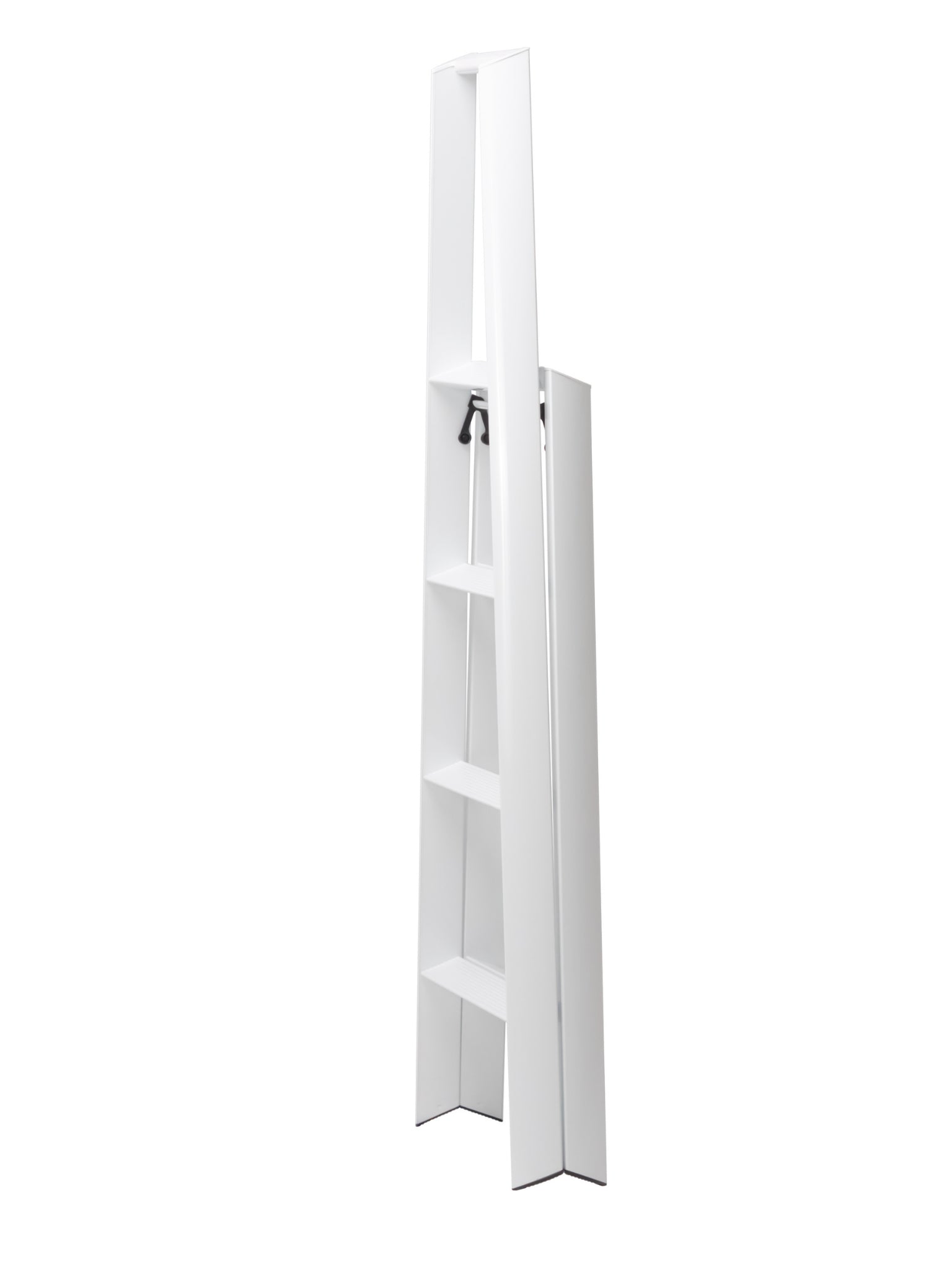 Zijaanzicht witte Lucano 4-step designladder